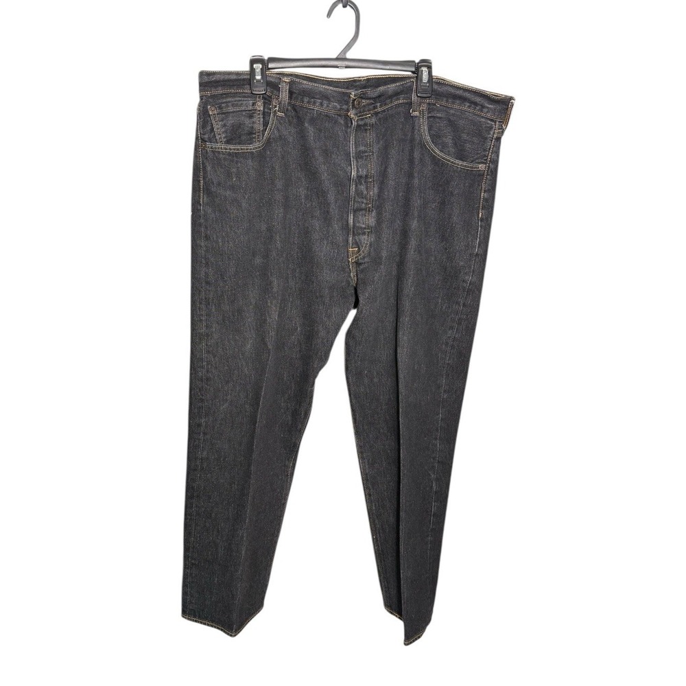 Levi's 501 Men's Jeans Size 44x30 Buttonfly Dark Wash‎ Black